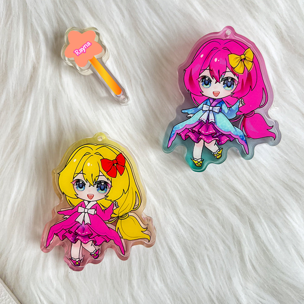 Custom Shiny Light Acrylic Charms