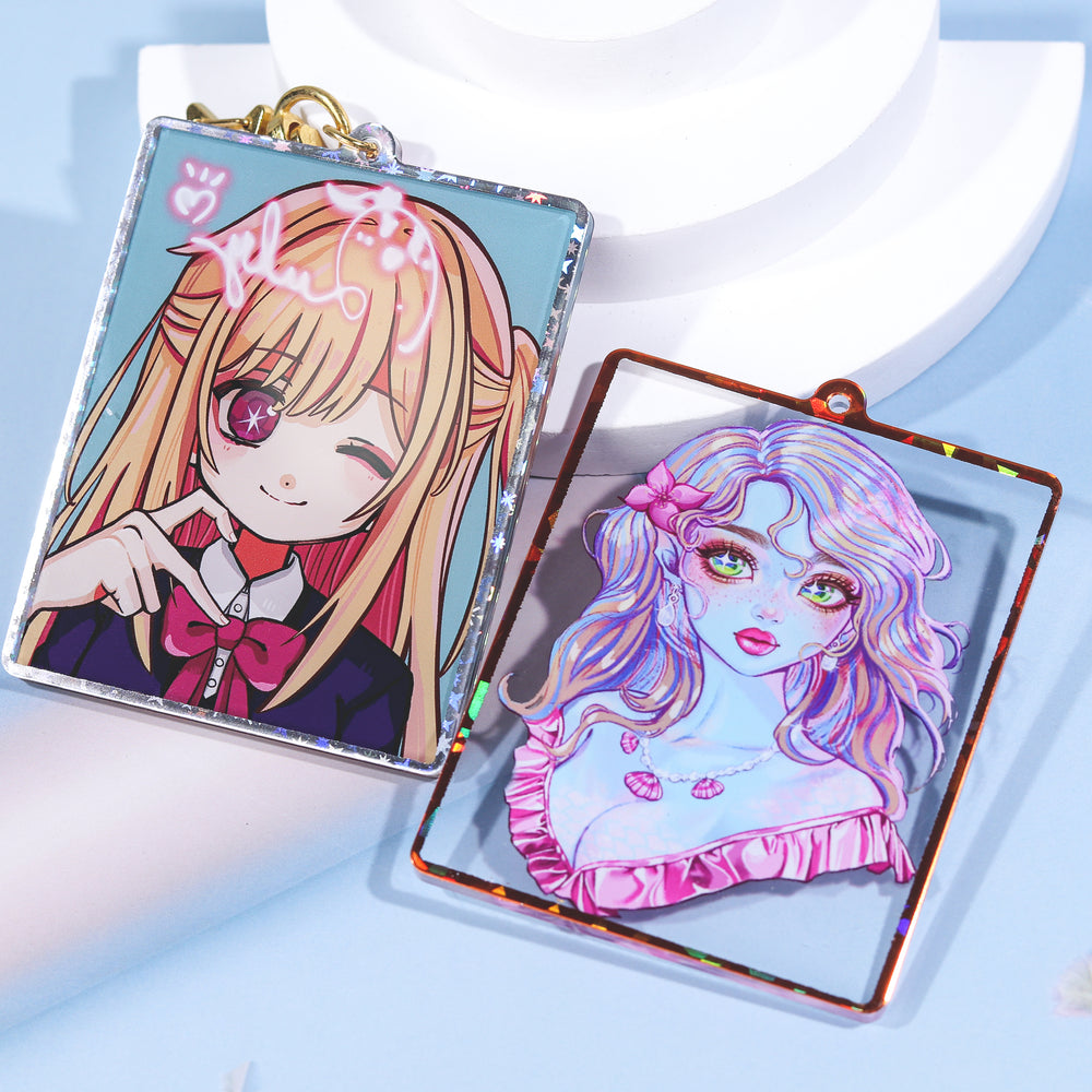 Custom Holographic Edge Acrylic Keychains
