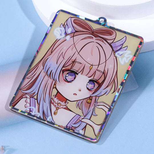 Custom Holographic Edge Acrylic Keychains