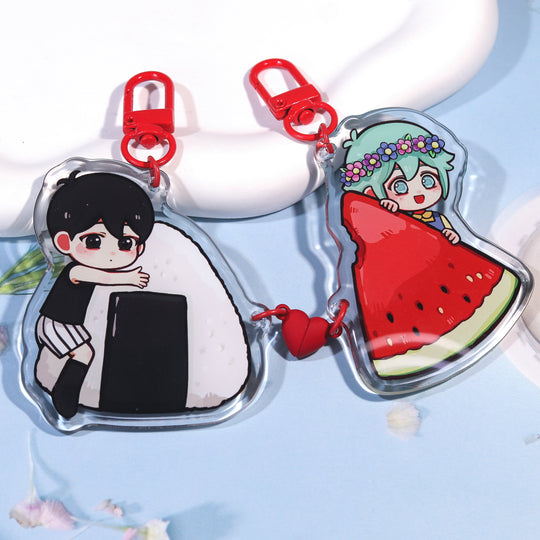 Custom Heart Magnet Acrylic Keychains