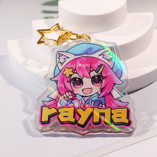 Custom Holo Lights Acrylic Keychains