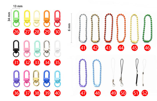 Custom Ripple Double Layer Pearl Acrylic Keychains
