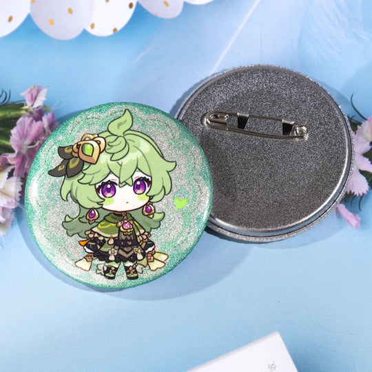 Custom Glitter Button Pins