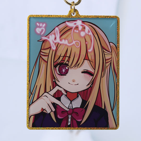 Custom Silver&Gold Holo Acrylic Keychains