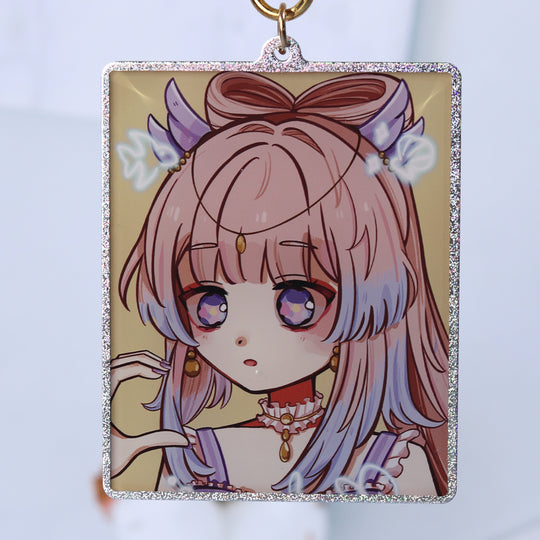 Custom Silver&Gold Holo Acrylic Keychains