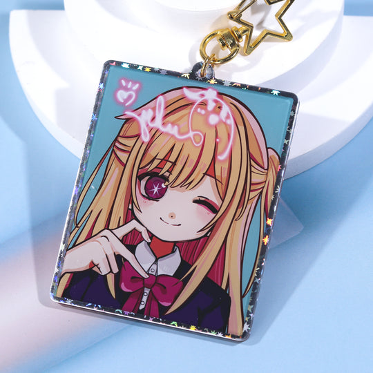 Custom Holographic Edge Acrylic Keychains