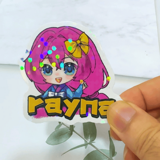 Custom Vinyl Dot Holographic Stickers