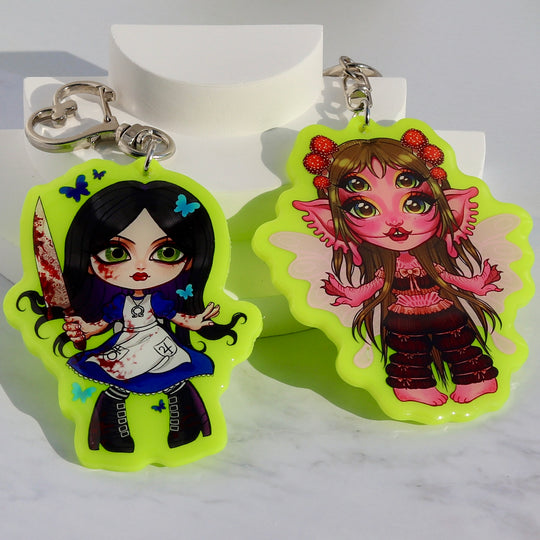 Custom Solid Colored Acrylic Keychains