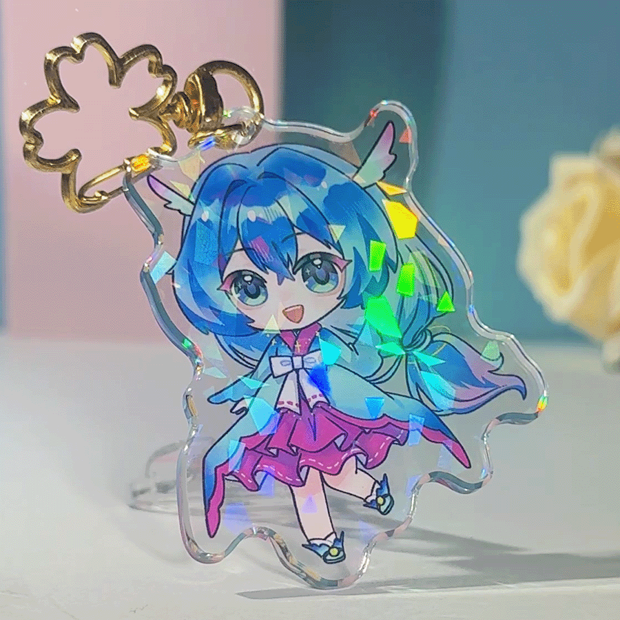 Custom Holographic Acrylic Keychains – Raynacraft