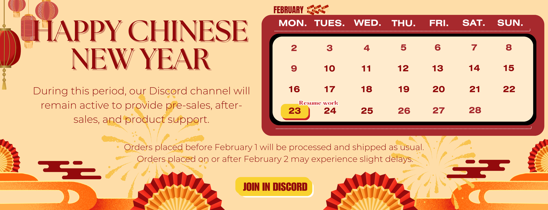 Chinese New Year Holiday Notice