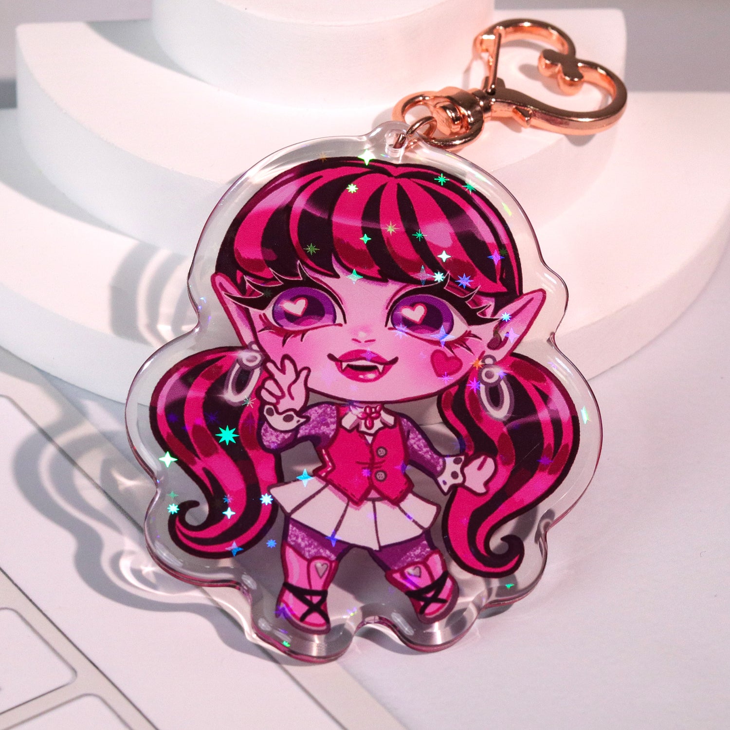 Custom Epoxy Holographic Acrylic Keychains