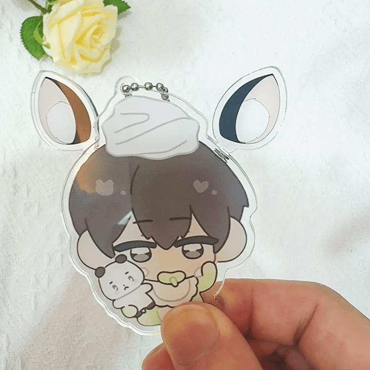 Custom Ear Flick Acrylic Keychains