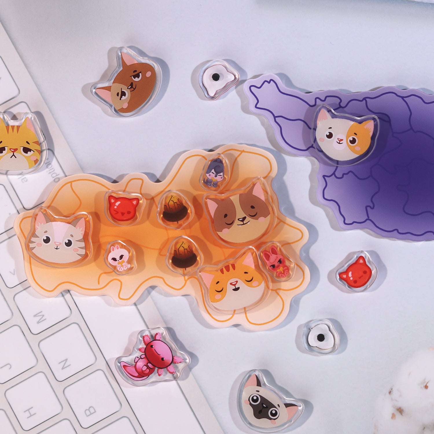 Custom Acrylic Fridge Magnets with small charms