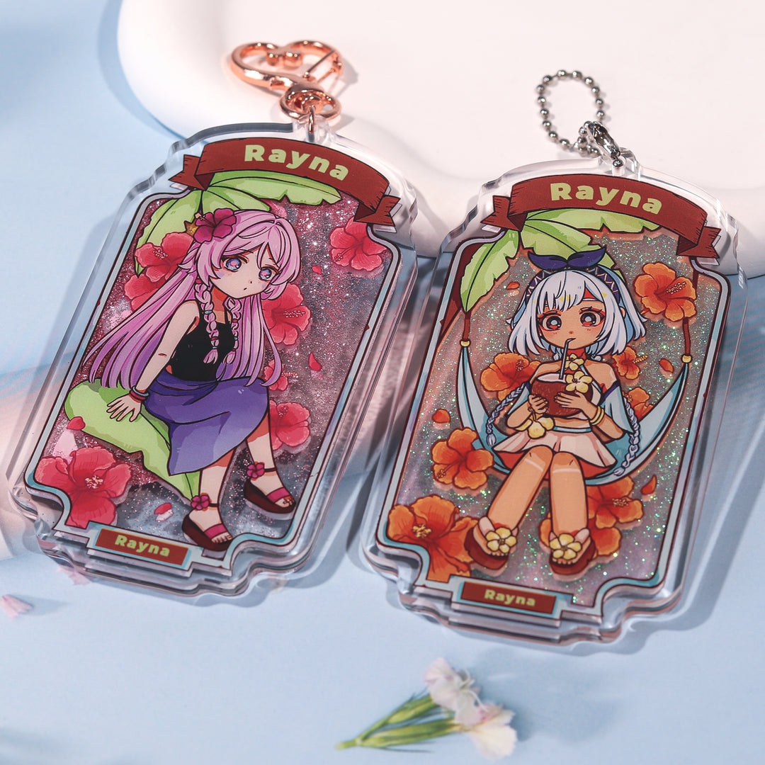 Custom Quicksand Liquid Keychains