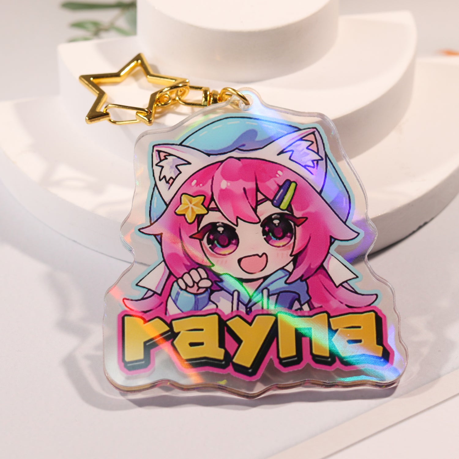 Custom Holo Lights Acrylic Keychains