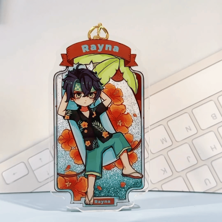 Custom Quicksand Liquid Keychains