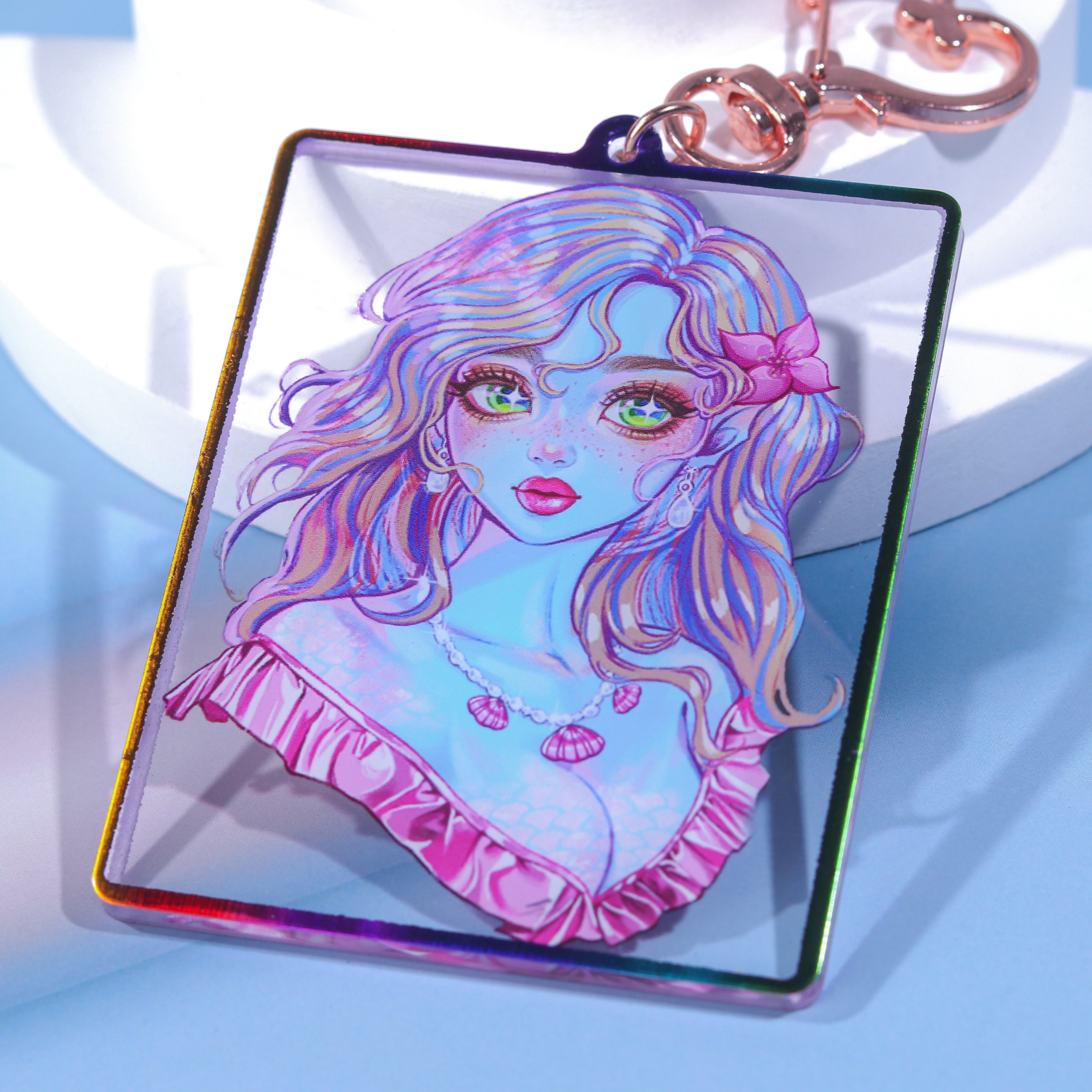 Custom Rainbow Edge Acrylic Keychains