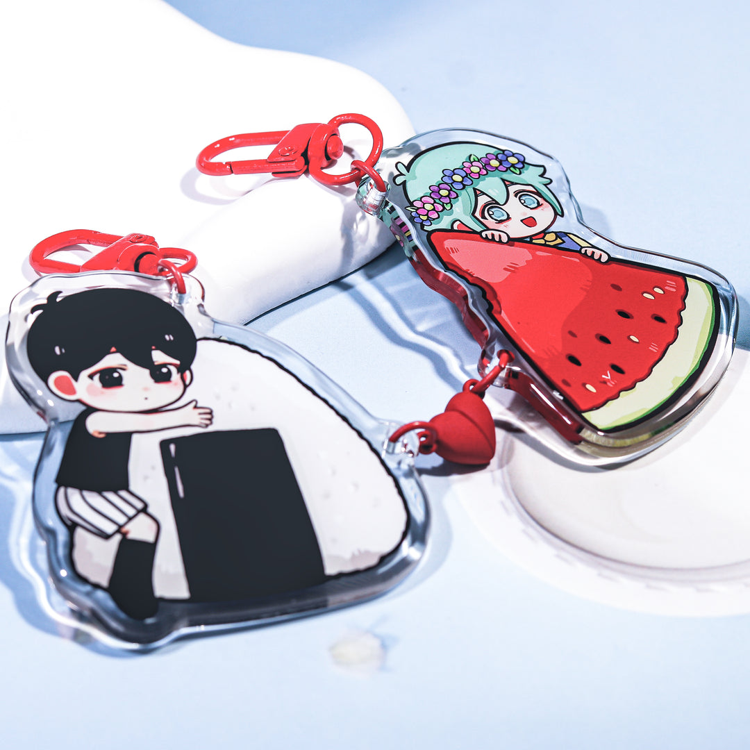 Custom Heart Magnet Acrylic Keychains
