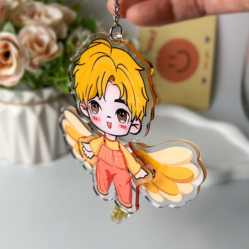 Custom Acrylic Movable Wings Keychains