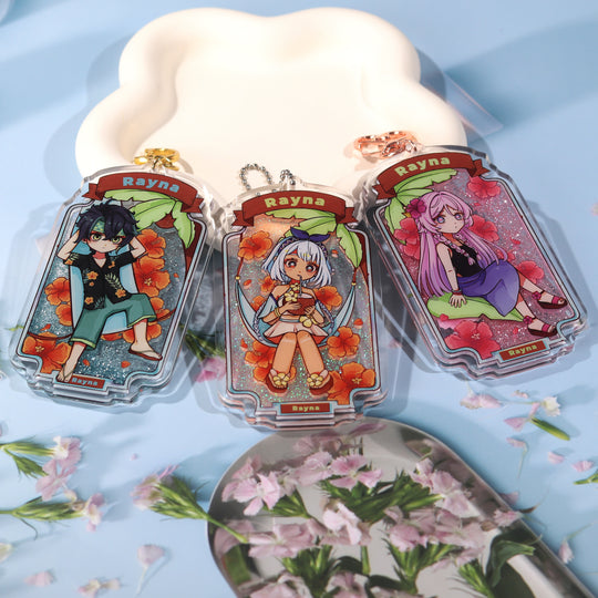 Custom Quicksand Liquid Keychains