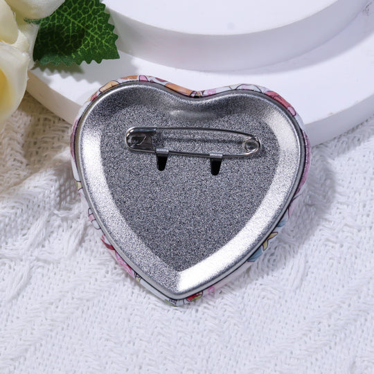 Custom Heart Shape Badges/Pins