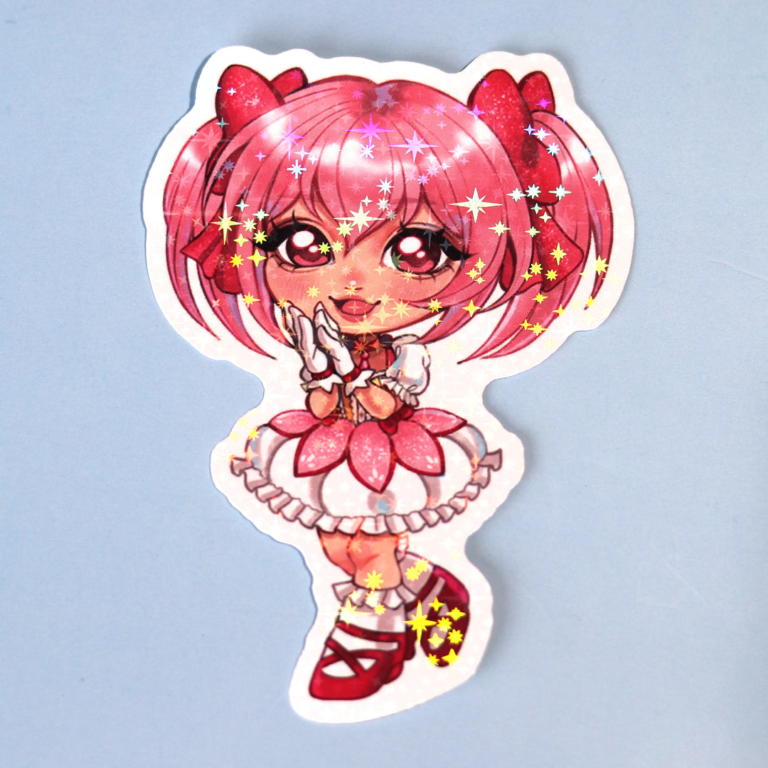 Custom Vinyl Heart Holographic Stickers