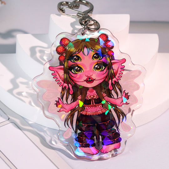 Custom Holographic Acrylic Keychains