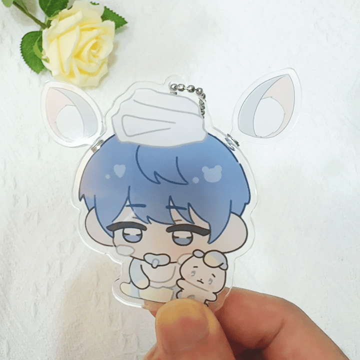 Custom Ear Flick Acrylic Keychains