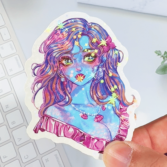 Custom Vinyl Star Holographic Stickers