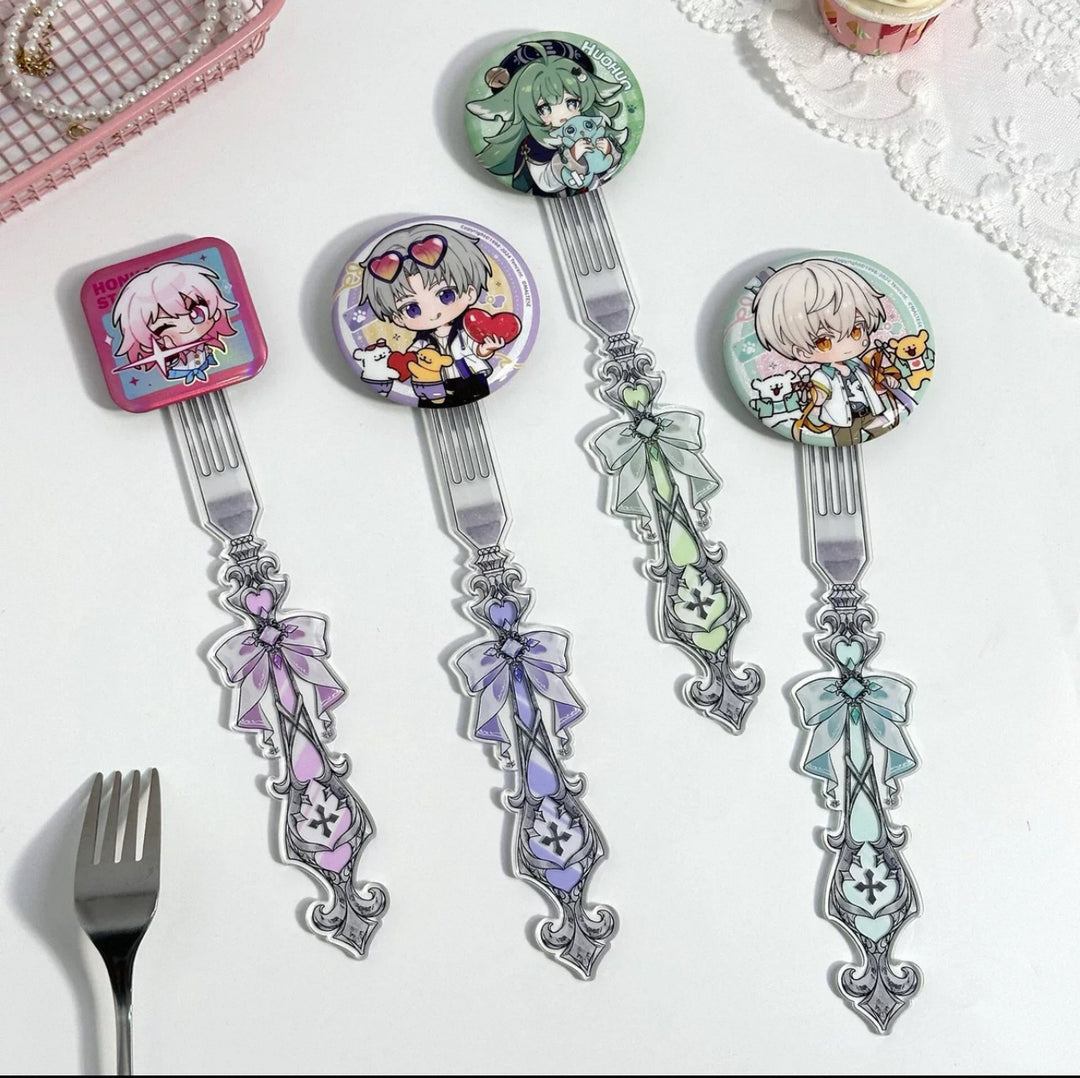 Gothic-Style Fork(Display your badges and pins)