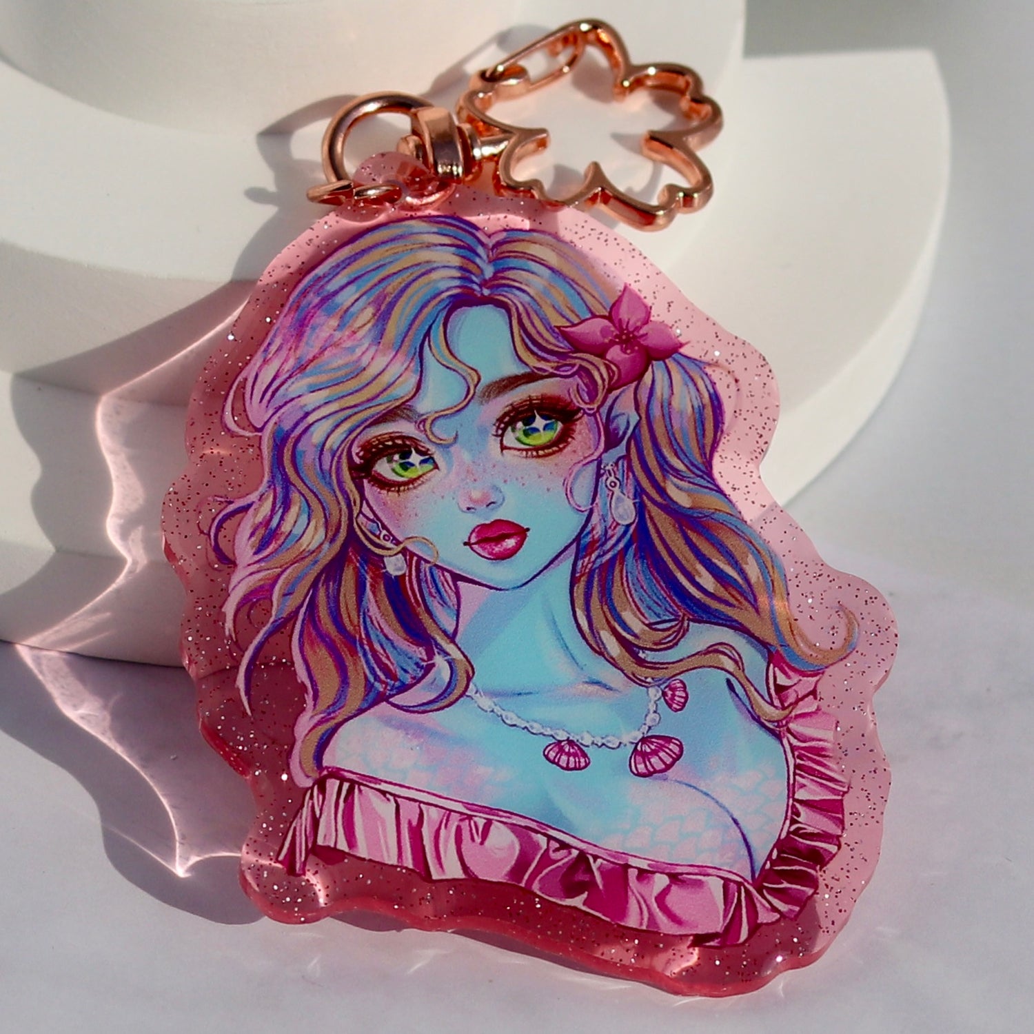 Custom Glitter Acrylic Keychains