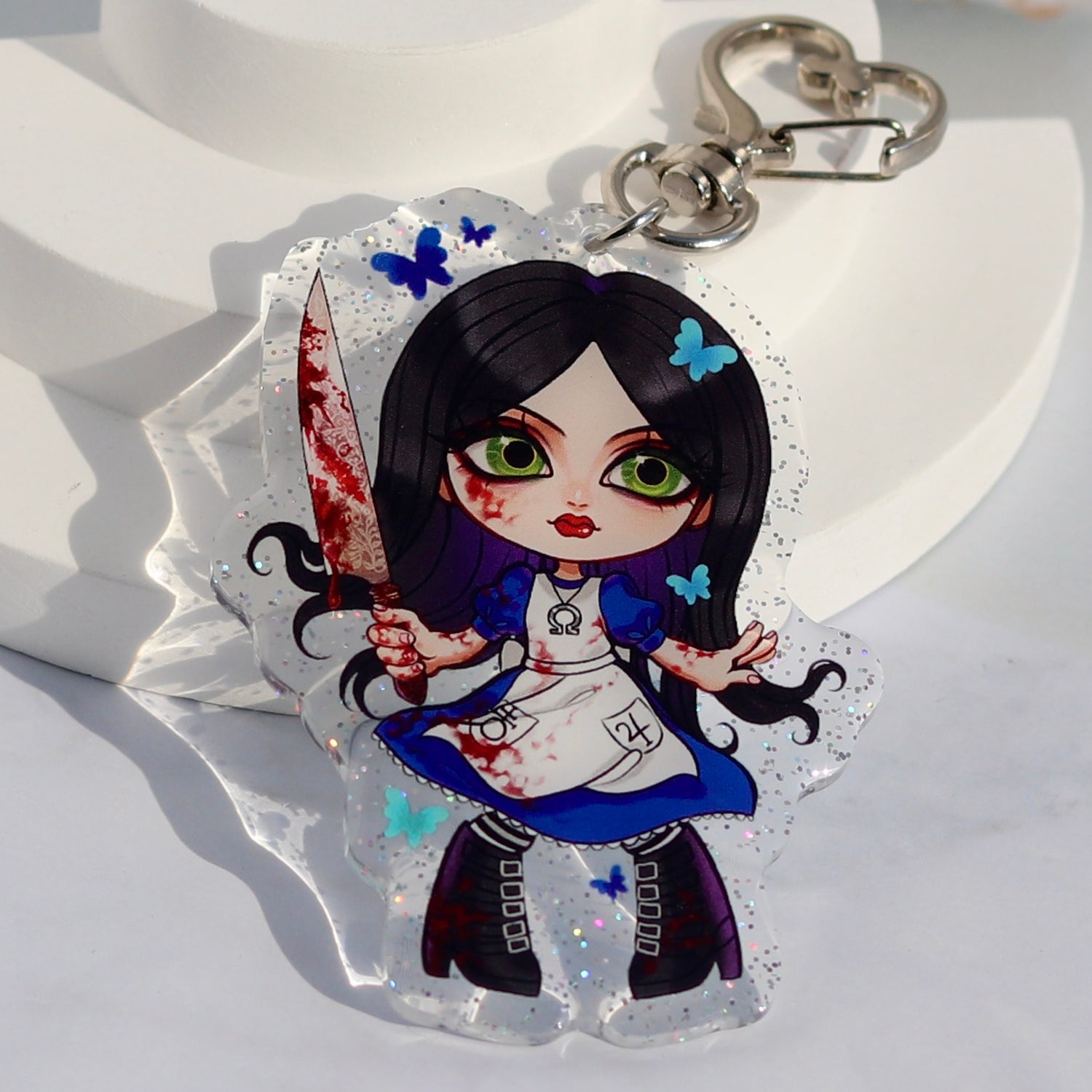 Custom Glitter Acrylic Keychains