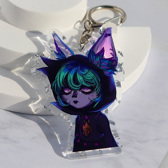 Custom  Gold Foil Acrylic Keychains