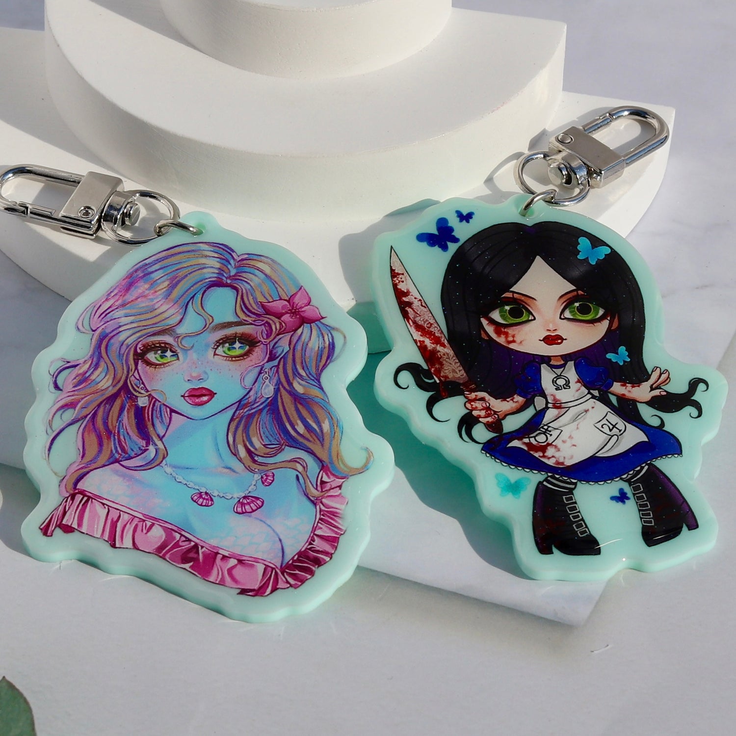 Custom Solid Colored Acrylic Keychains