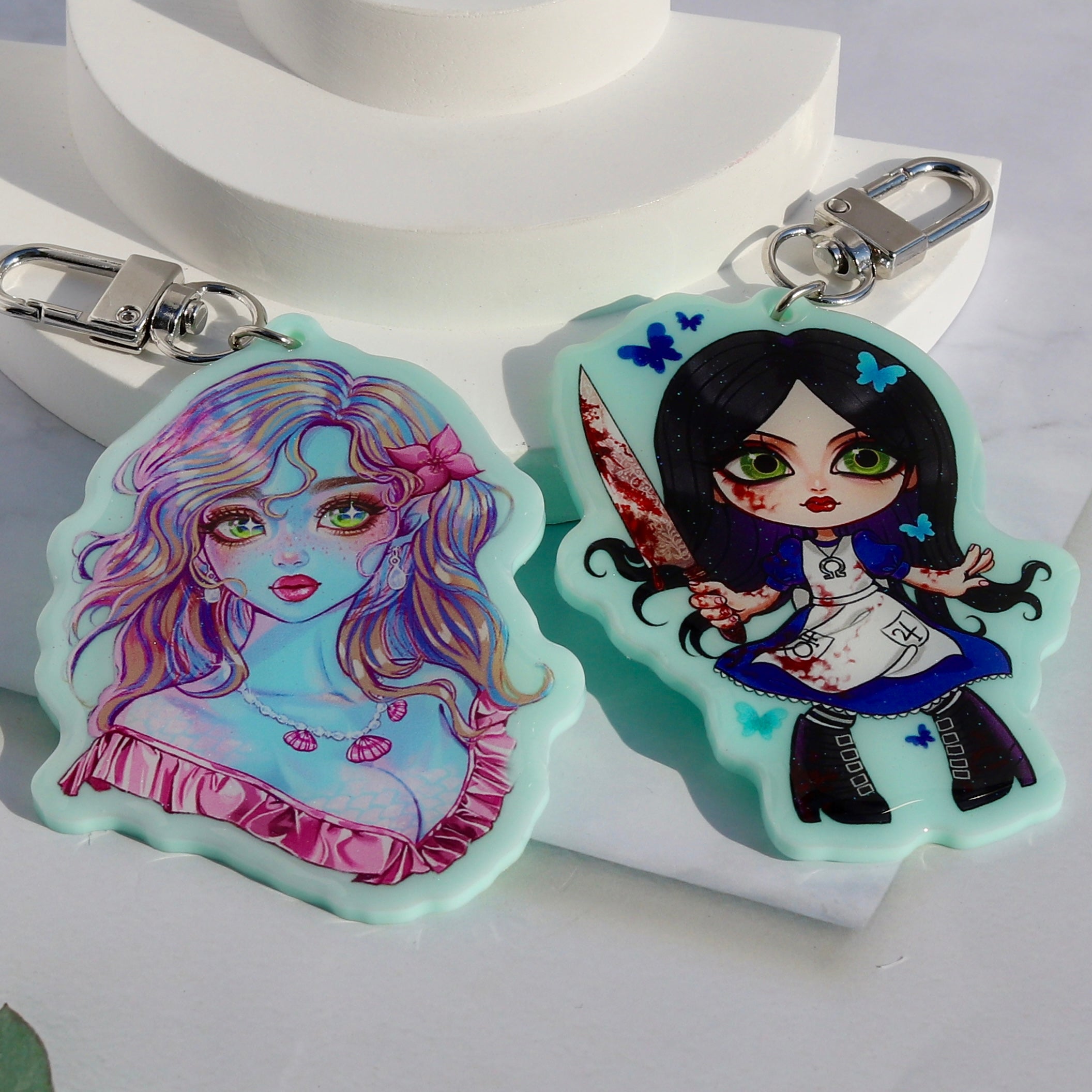 Custom Solid Colored Acrylic Keychains