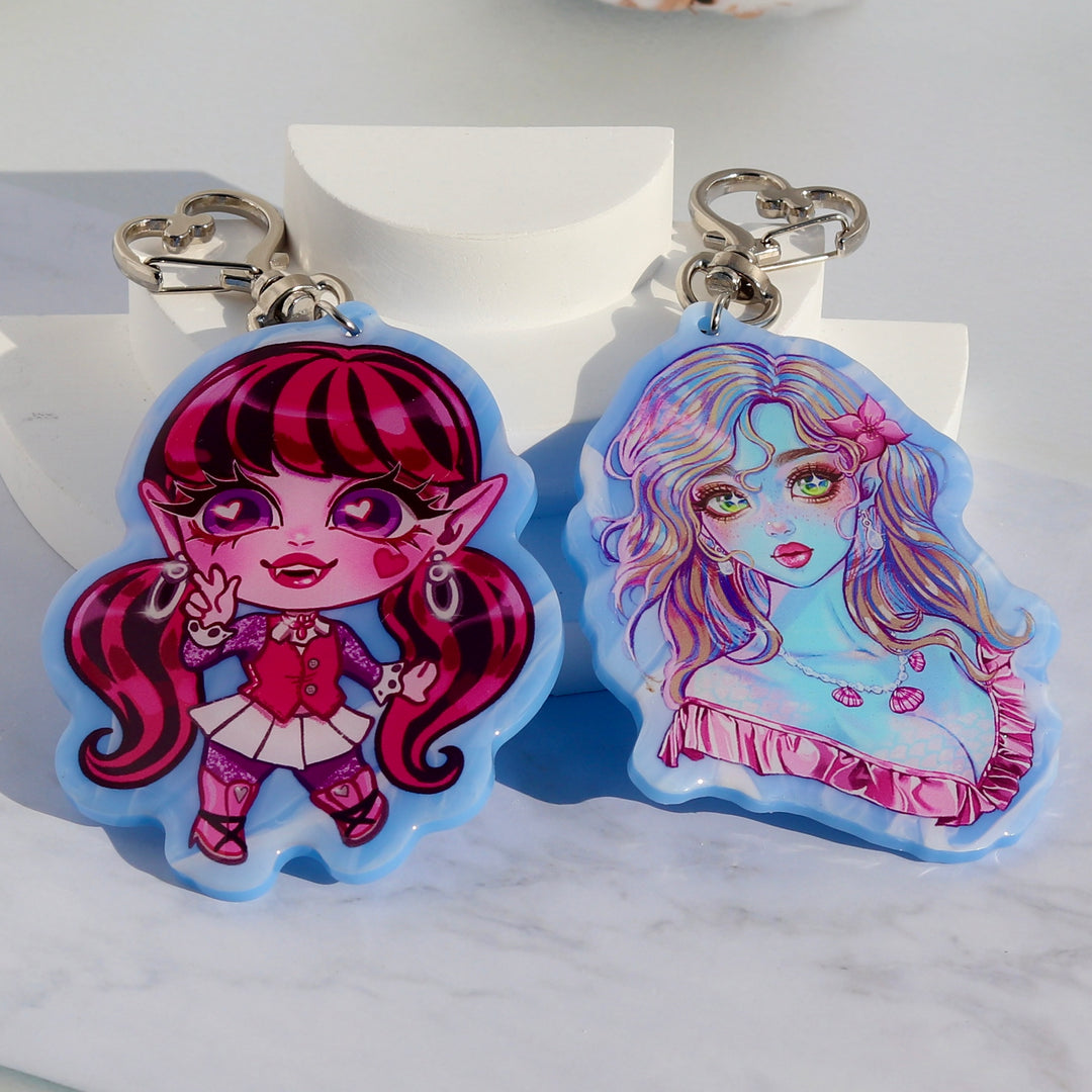 Custom Solid Colored Acrylic Keychains