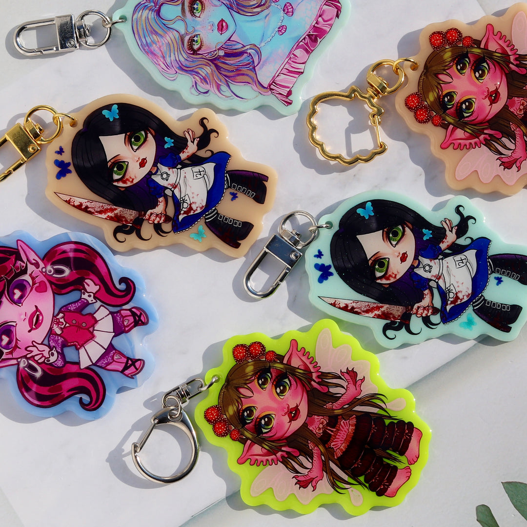 Custom Solid Colored Acrylic Keychains