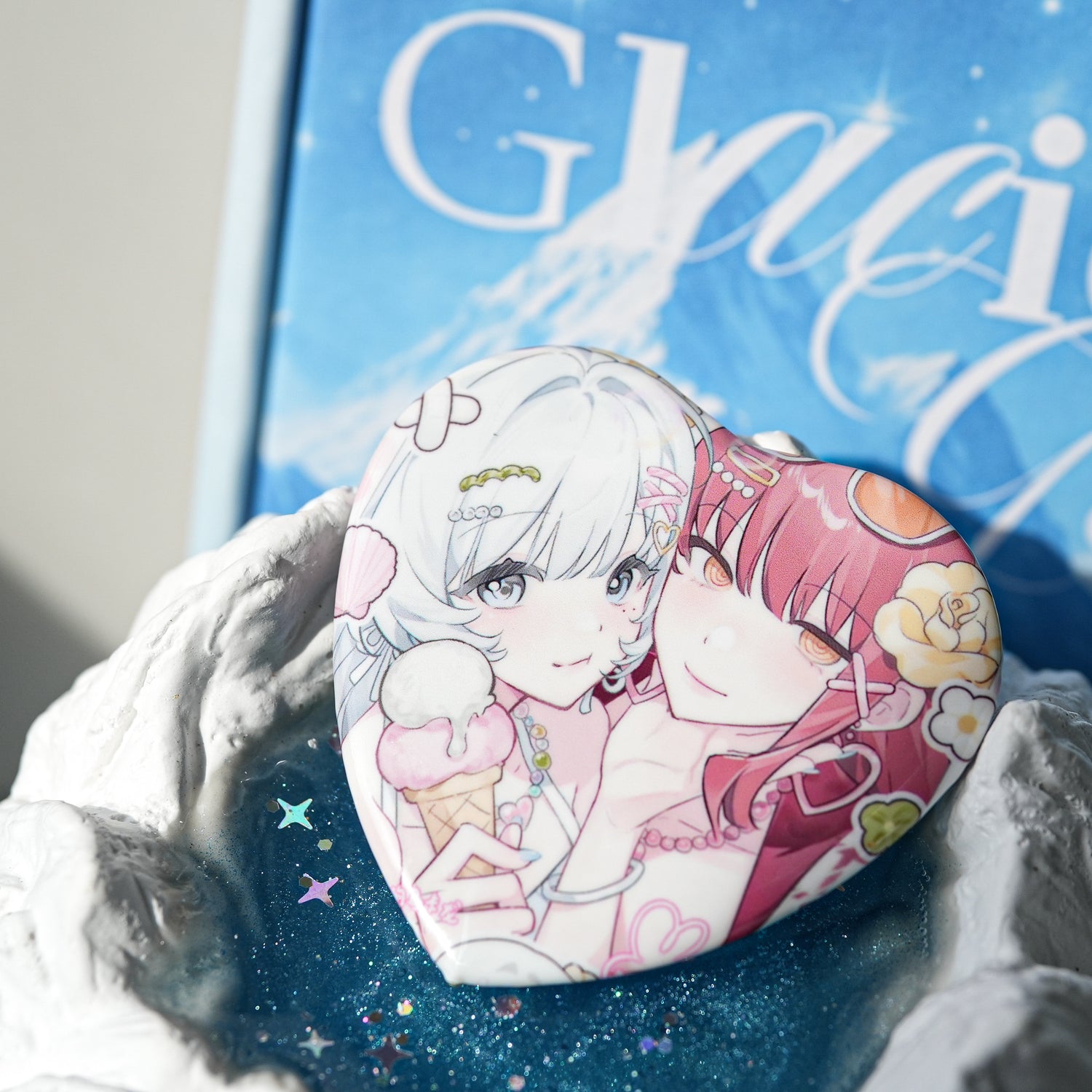 Custom Heart Shape Badges/Pins