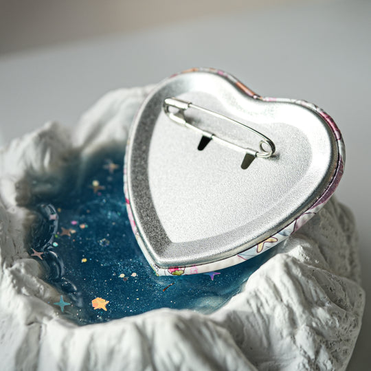 Custom Heart Shape Badges/Pins