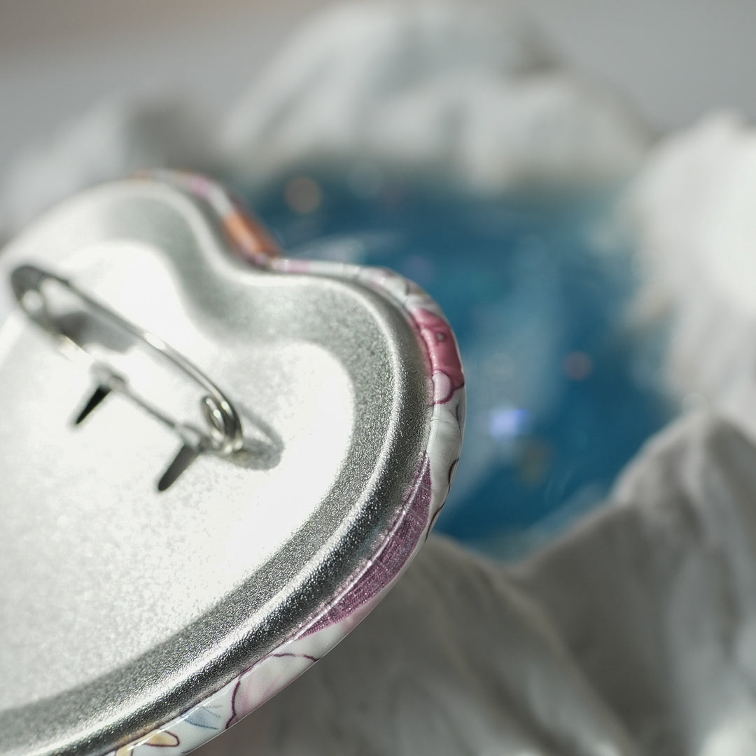 Custom Heart Shape Badges/Pins